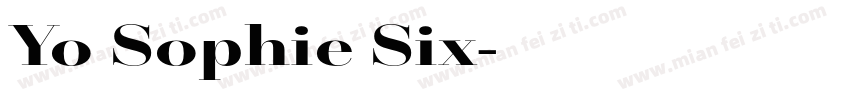 Yo Sophie Six字体转换